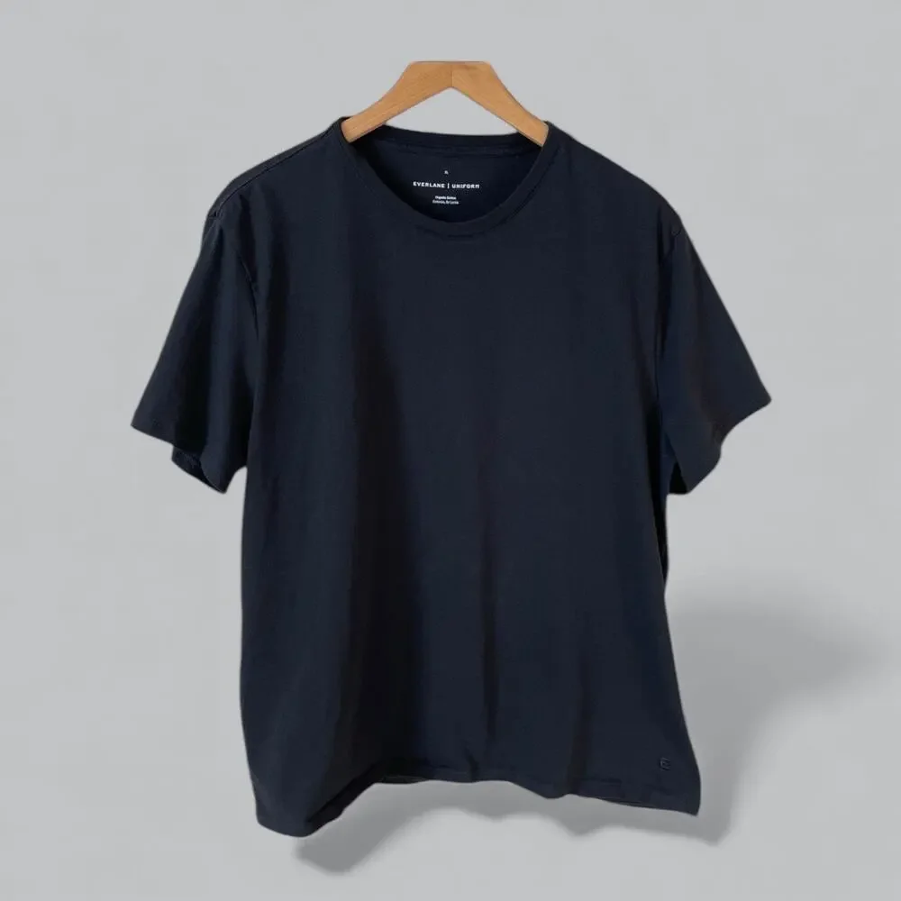 EVERLANE New Men's Organic Cotton Short Sleeve Crew Neck T Shirt Black Size XL - Picture 8 of 8